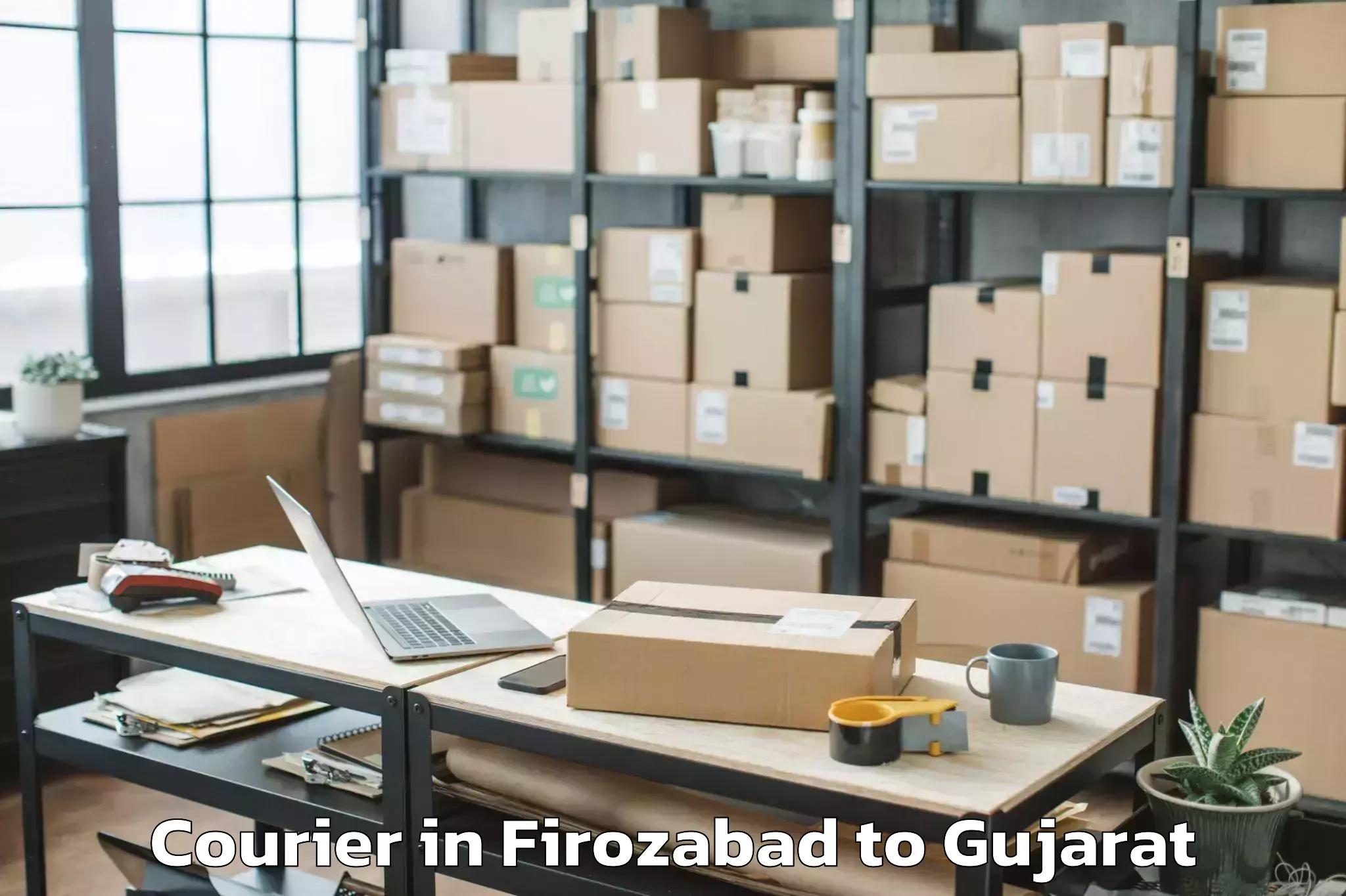 Book Firozabad to Dhuwaran Courier Online